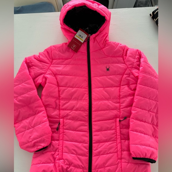 NEW Spyder Tryton Hooded Jacket - Insulated  Bryte Bubblegum color Med - Picture 1 of 5